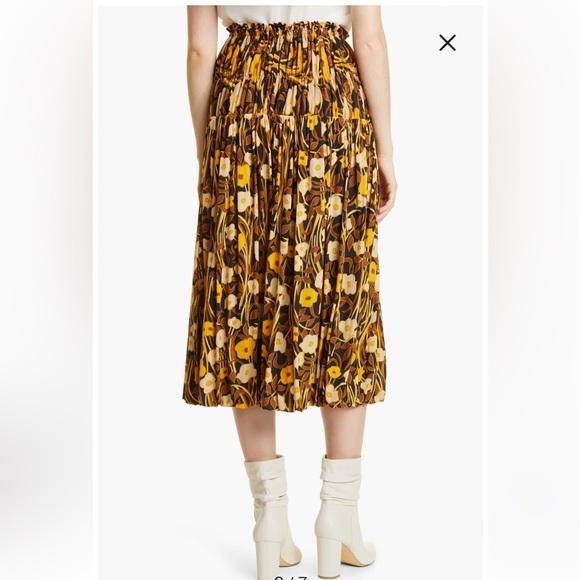 Rebecca Taylor Daphne Fleur Mesh Midi Skirt sz XS - Picture 3 of 11